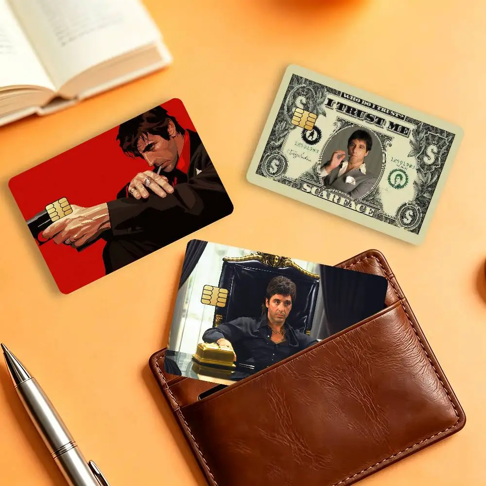 Movie S-scarface Cool Waterproof Card Stickers For Credit Cards Debit Cards And Transit Cards 4pcs