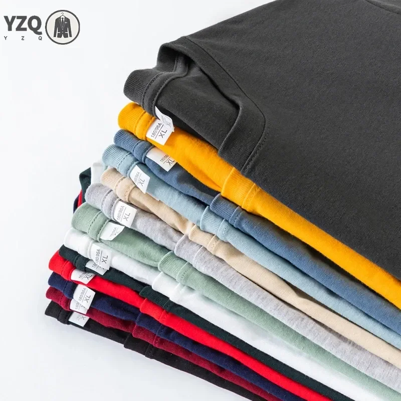 Men's Solid Color Round Neck Cotton Long Sleeved T-shirt Summer Comfortable Top image 3