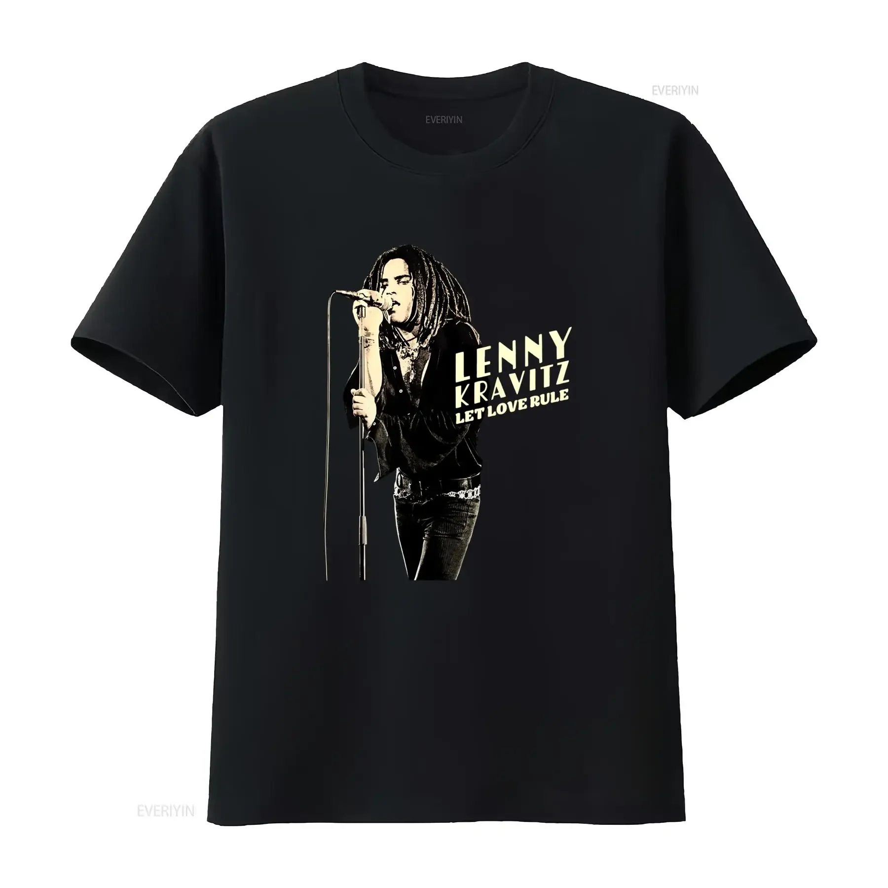 Camiseta Lenny Kravitz Let Love Rule para fanáticos de la música rock, camiseta vintage con gráfico lavado, unisex, para uso diario, ropa de calle con estilo