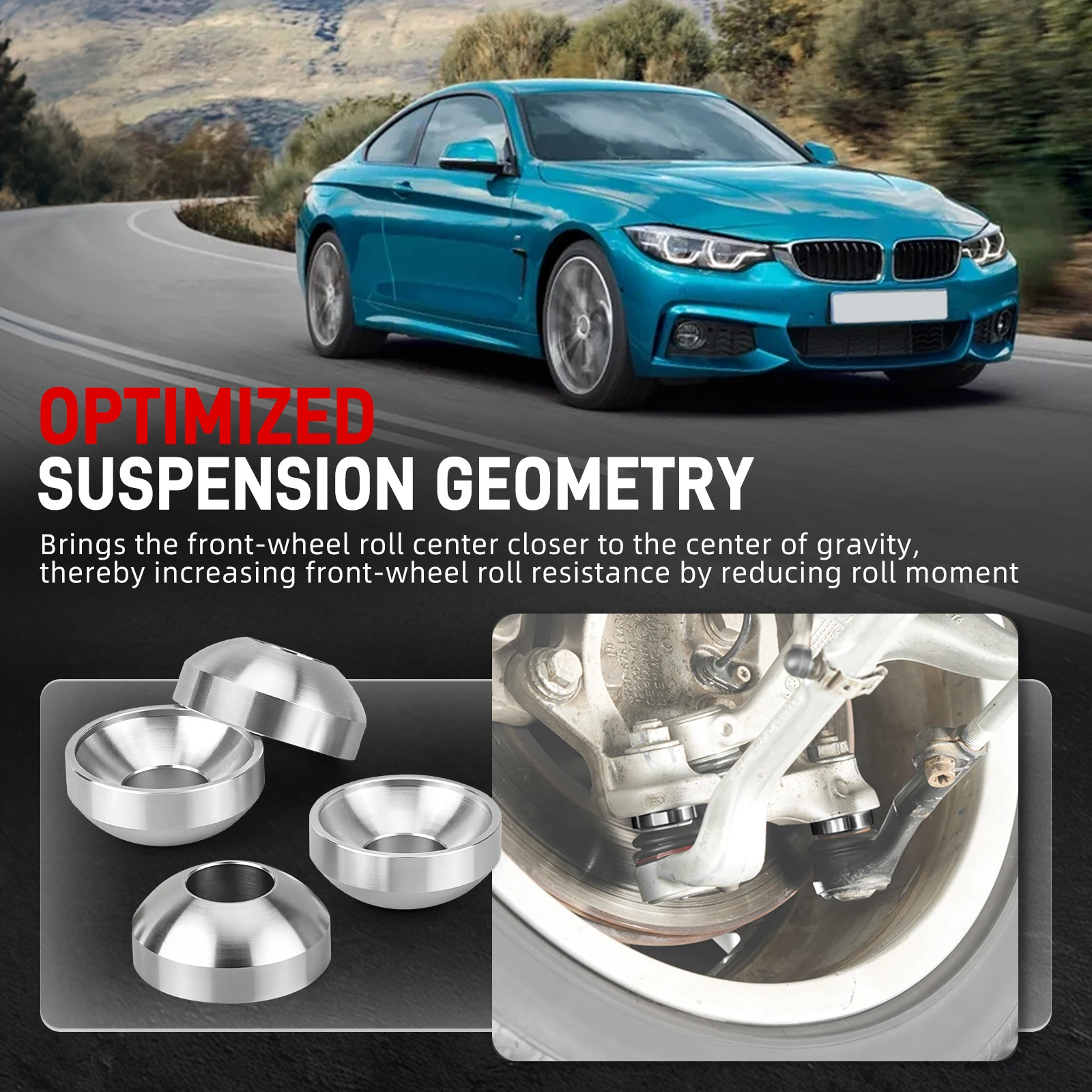 Front Roll Center & Bumpsteer Correction Kit fit for BMW E90 E92 E87 F20 F30 E91 F22 F31 F32 E93 F21 F23 E81 E82 E88 F33