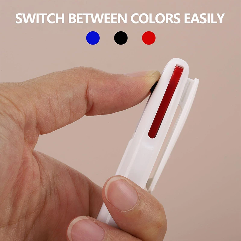 50Pcs 3-in-1 Multicolor Pen 3-Color Retractable Ballpoint Pens