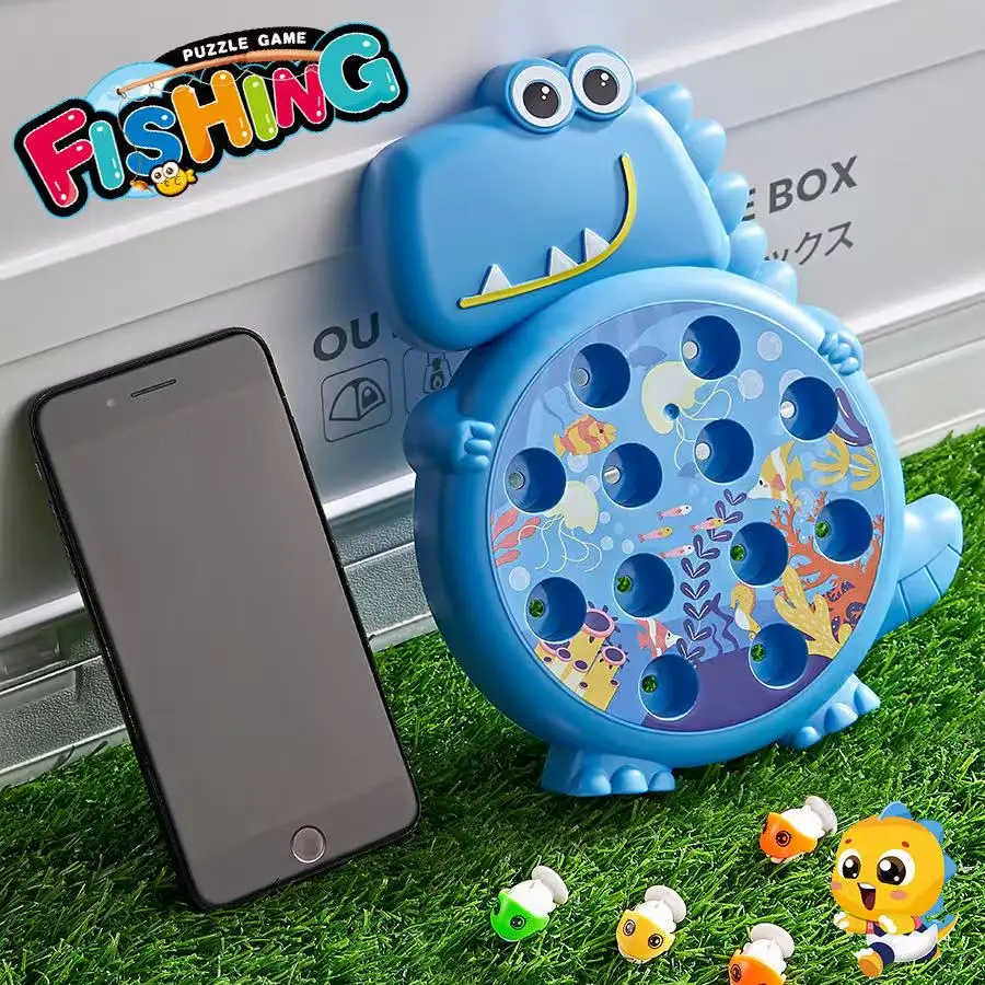 ديناصور بسيط ألعاب الصيد المغناطيسية لعب قضيب لعبة لعب للأطفال طفل مونتيسوري مع قضيب أطفال تعليمية لا الدورية هدية