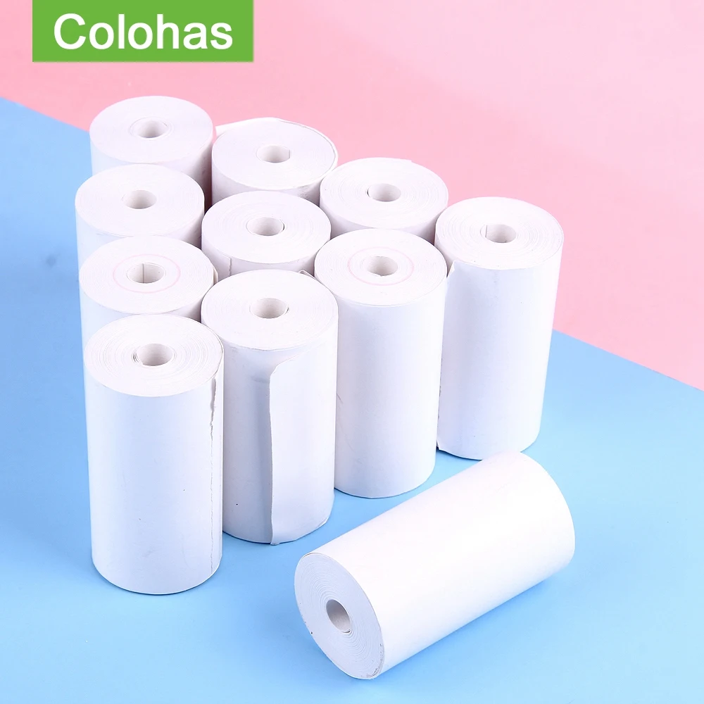 10rolls/Lot 57*25mm Thermal Paper White Children Camera Instant Print Kids Camera Printing Paper Replacement Accessories Parts