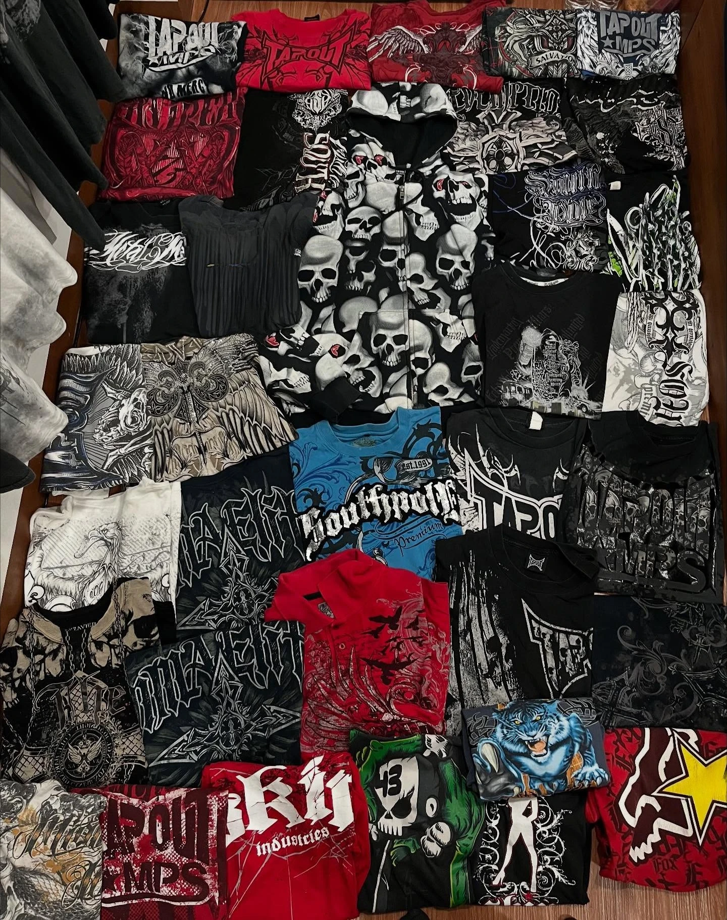 Winter Cotton Long-Sleeved Street T-Shirt American Retro Tapout Southpole Top Men's Explosion Ins Style