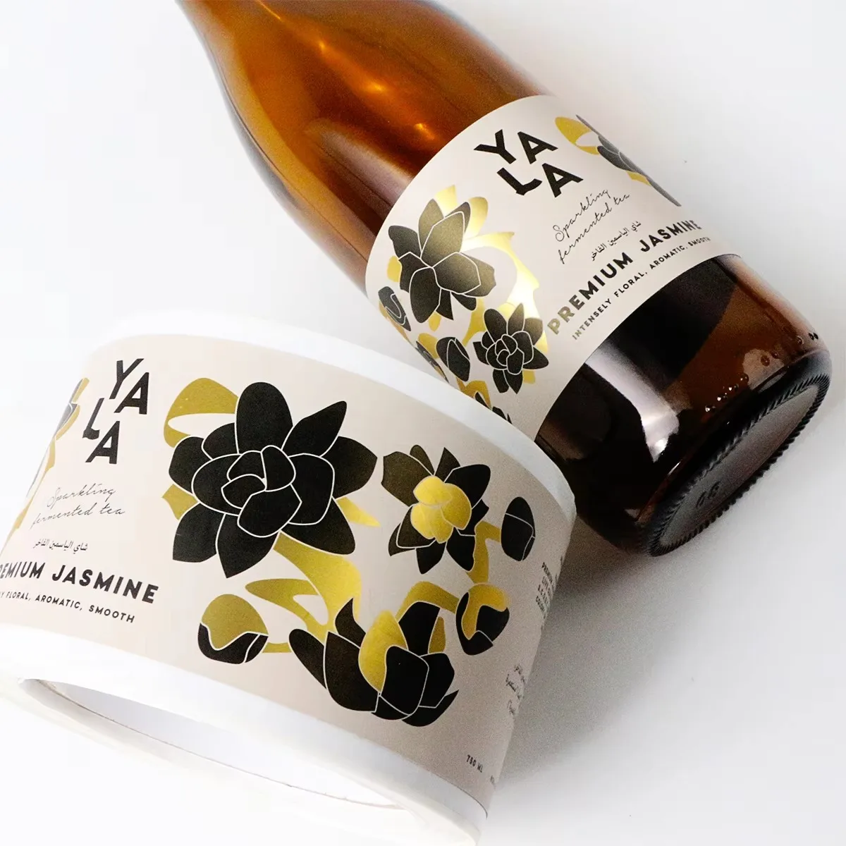 Custom Premium Wine & Champagne Label | Gold Foil Stamping | Digital Printing Kombucha Sticker | Packaging Labels