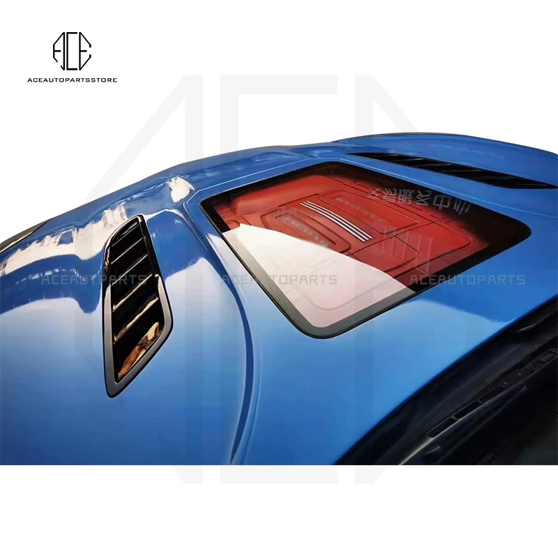 New Arrival Resin & Carbon Fiber Material For Jaguar F-type Modify IMP Style Transparent Hood Engine Bonnet Hood Cover