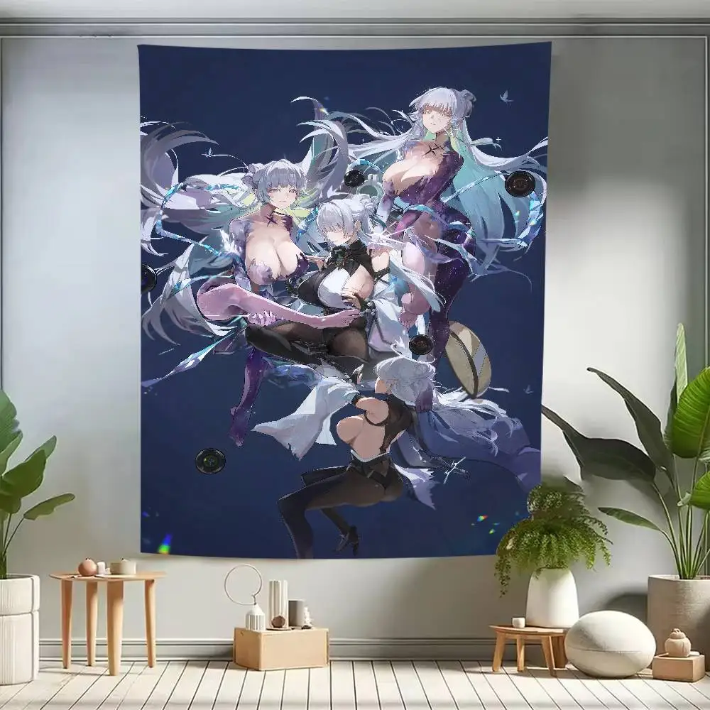 بارد الساخن Kawaii فتاة Nayuta نسيج الديكور غرفة نوم عنبر خلفية القماش عطلة المنزل حزب غرفة المعيشة نادي نسيج #5