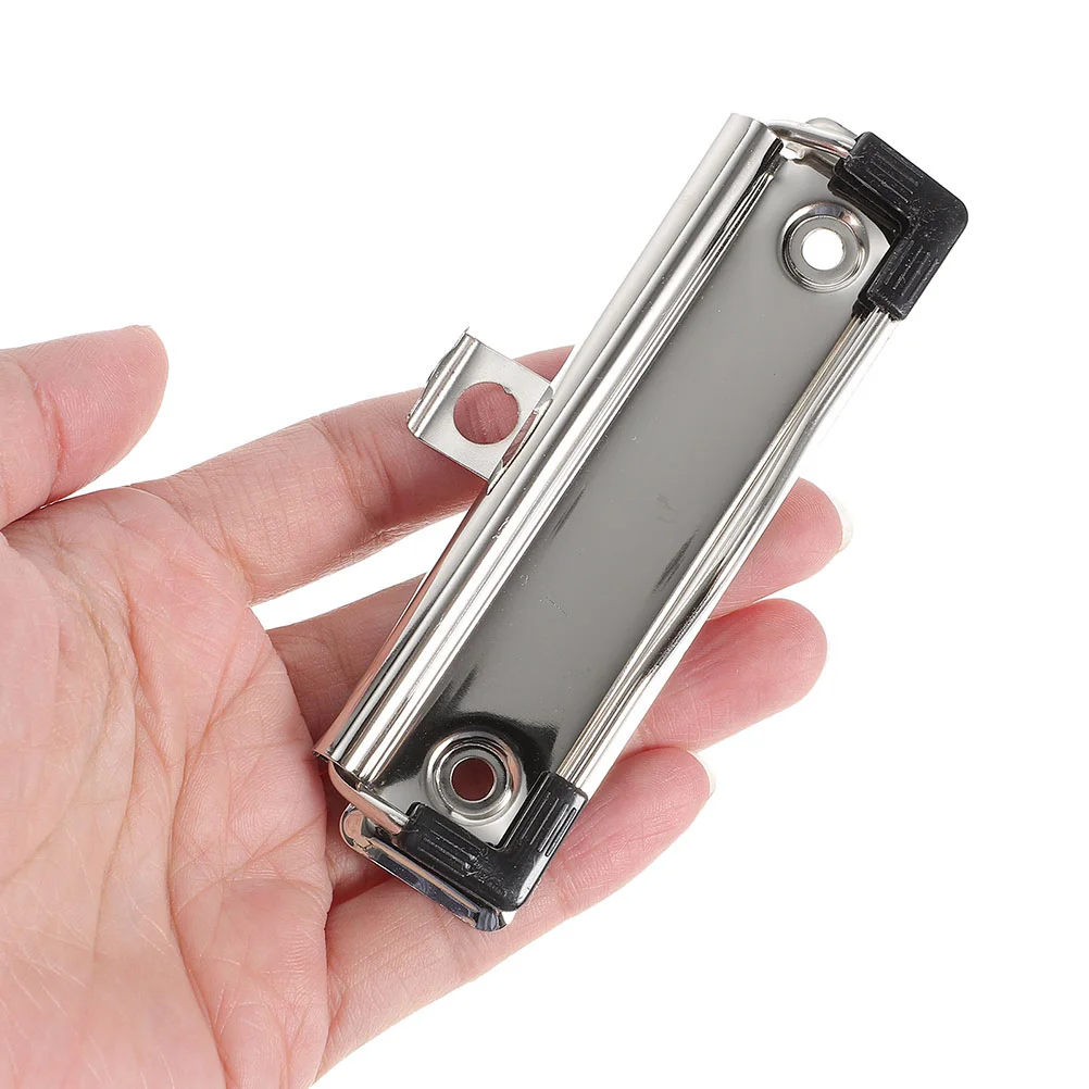 

10pcs Metal Clips 10cm Clipboard Holder Document File Office Stationery Rubber Low Profile Clipboard Clips Feet Hanging Hole
