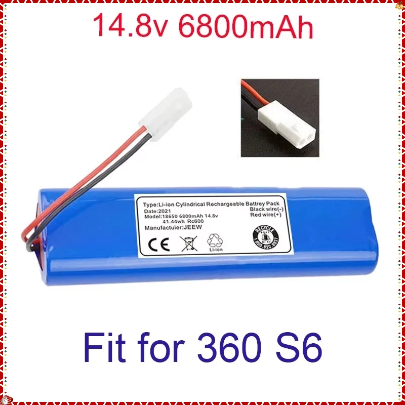 

14.8V 2800-4800-6800mAh Battery Pack for Qihoo 360 S6 Robotic Vacuum Cleaner Spare Parts Accessories Replacement Batteries