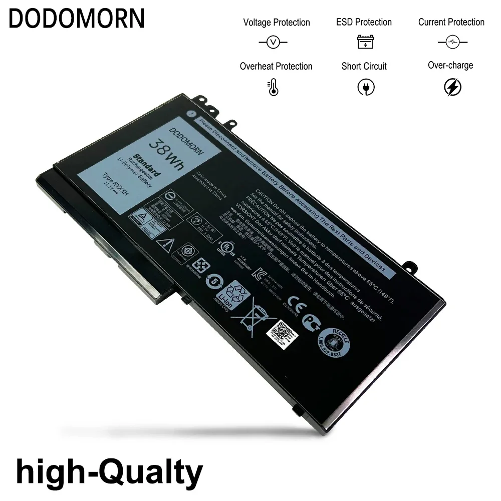 Imagem -03 - Dodomorn Ryxxh Bateria do Portátil para Dell Latitude 11 3150 3550 316012 5000e5250 E5450 E5550 E5270 E5470 11.1v 38wh 3230mah