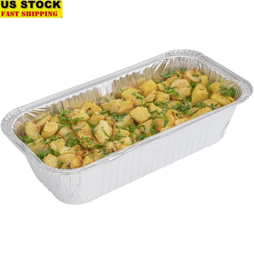 

Strong Aluminum Foil Pans Disposable Oven Ready Bakeware 25 Pack Sturdy Loaf Trays Perfect Entrees Desserts Leftovers