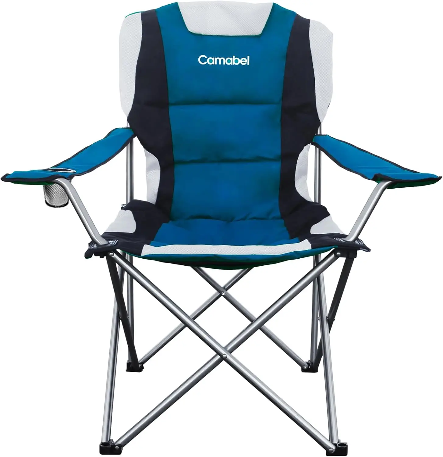 

Folding Camping Chairs Oversized Heavy Duty Padded 400 Lbs Beach Chair Portable Outdoor Lawn Chairs With Cup Holder Carry Bag