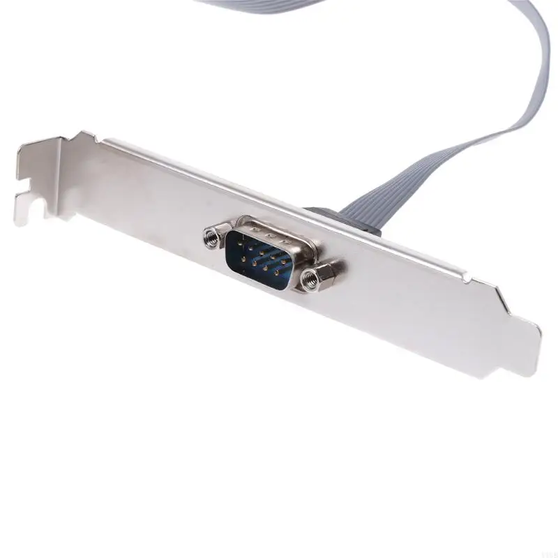 

652F Motherboard COM Port Serial 9Pin DB9 RS232 Ribbon Cable Connector Bracket Computer 9P Baffle Line 11in