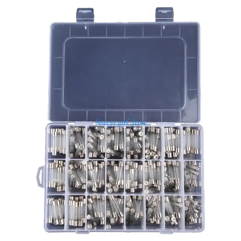 C7AB 240pcs Glass 6x30mm 0.1A 1A 2A 3A 4A 5A 6A 8A 10A 15A 20A 25A 30A Fuses