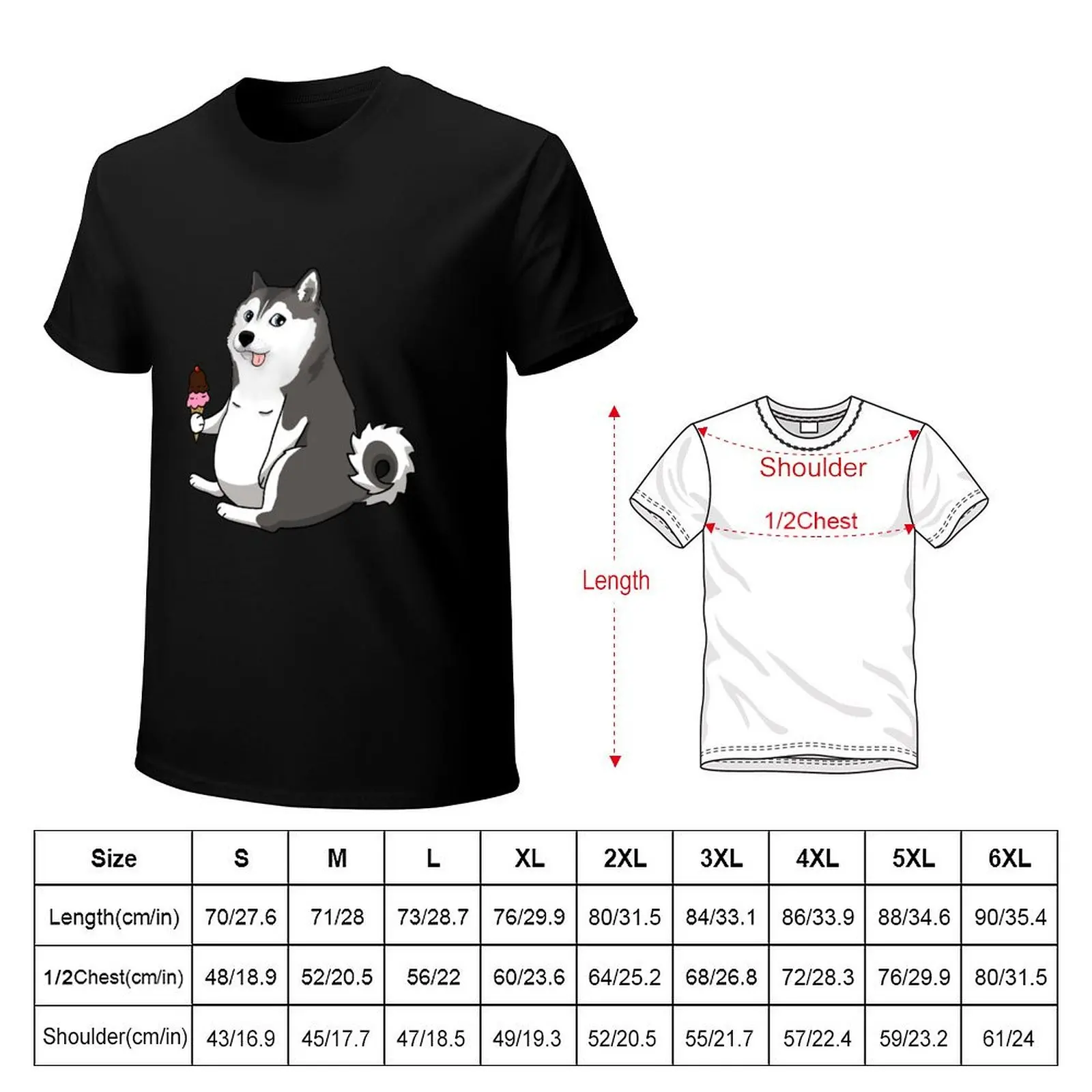 fat husky doge meme T-Shirt anime stuff oversized t shirt sports fans customizeds t shirts for men cotton