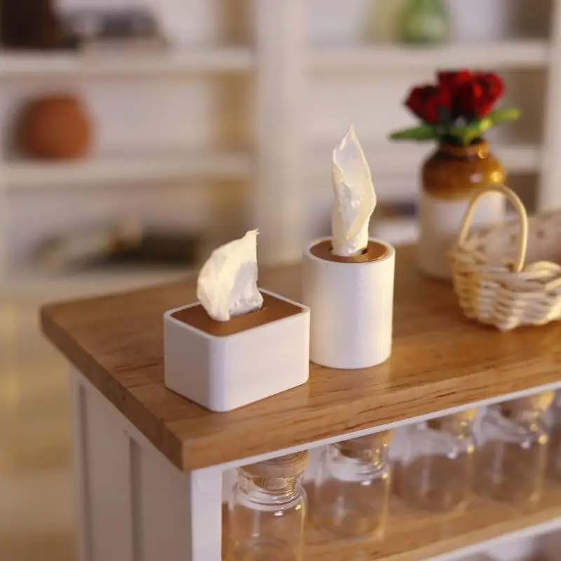 1 Set Doll House Furniture Accessories Toy 1/12 Dollhouse Miniature Mini Dollhouse Tissue Box