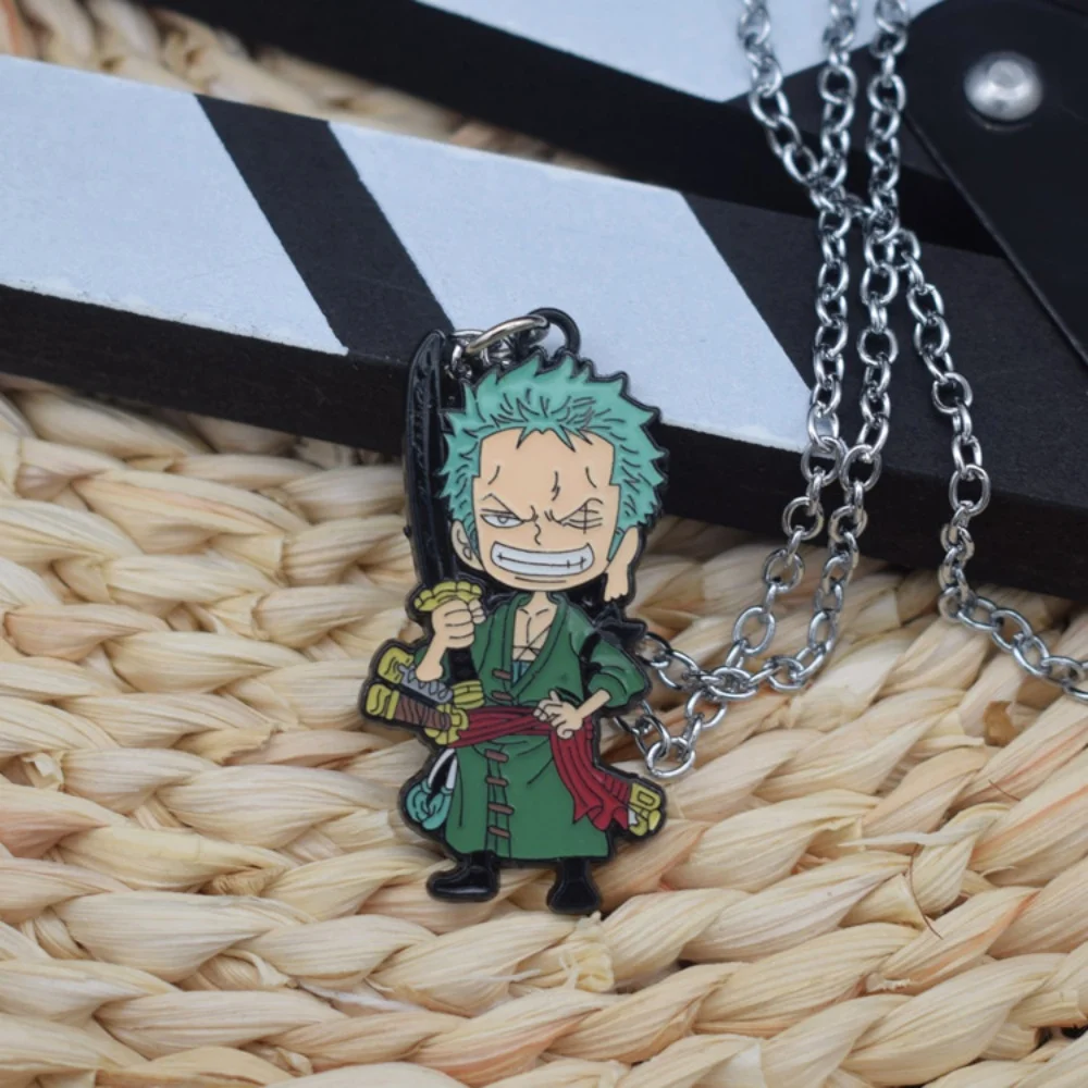 One Piece Peripheral Keychain, Longqioba Character Cartoon Cute Pendant Necklace, Cosplay Accessory Set