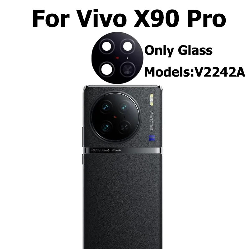 For Vivo X90 Pro Plus Back Camera Glass Lens With Adhesive Sticker Camera Protector Replacement Parts