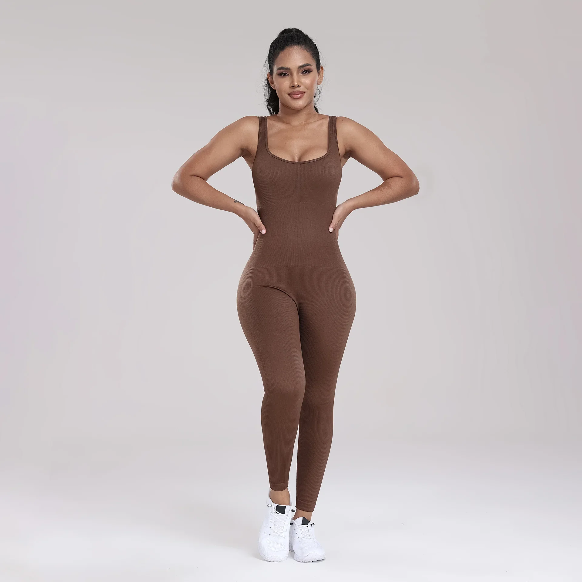 Yoga Jumpsuit 2023 Plus Size Xl Gym Workout Fitness Sports Bodysuit Women Yoga Legging Bodysuit Ribbed Yoga Jumpsuit for Women