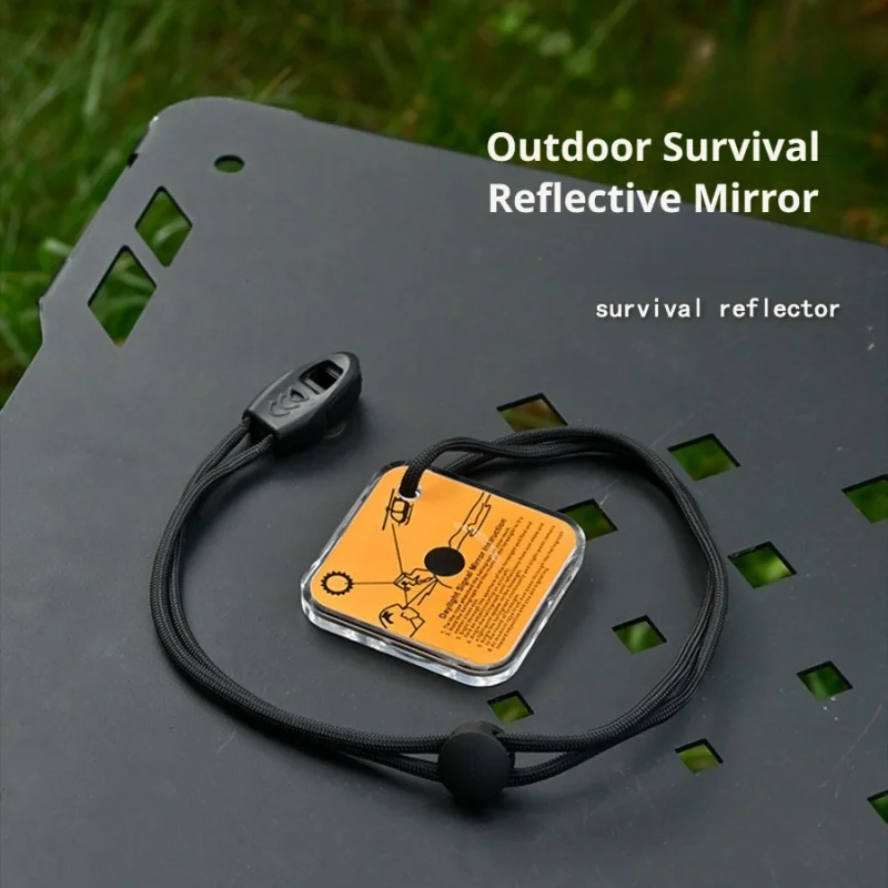 Outdoor Survival Reflective Signal Mirror For Hiking Camping Emergency Practical Daylight Reflective Tool First Aid Supplies