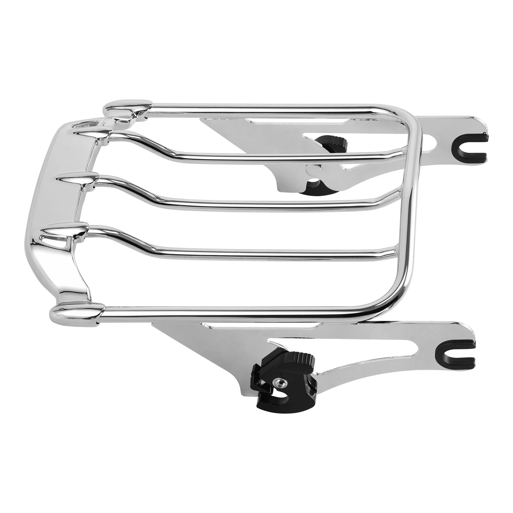 Motorcycle Two Up Luggage Rack Fit For Harley Touring Road King Street Glide 2009-2026 10 11 12 23 24 25 Air Wing Black/Chrome