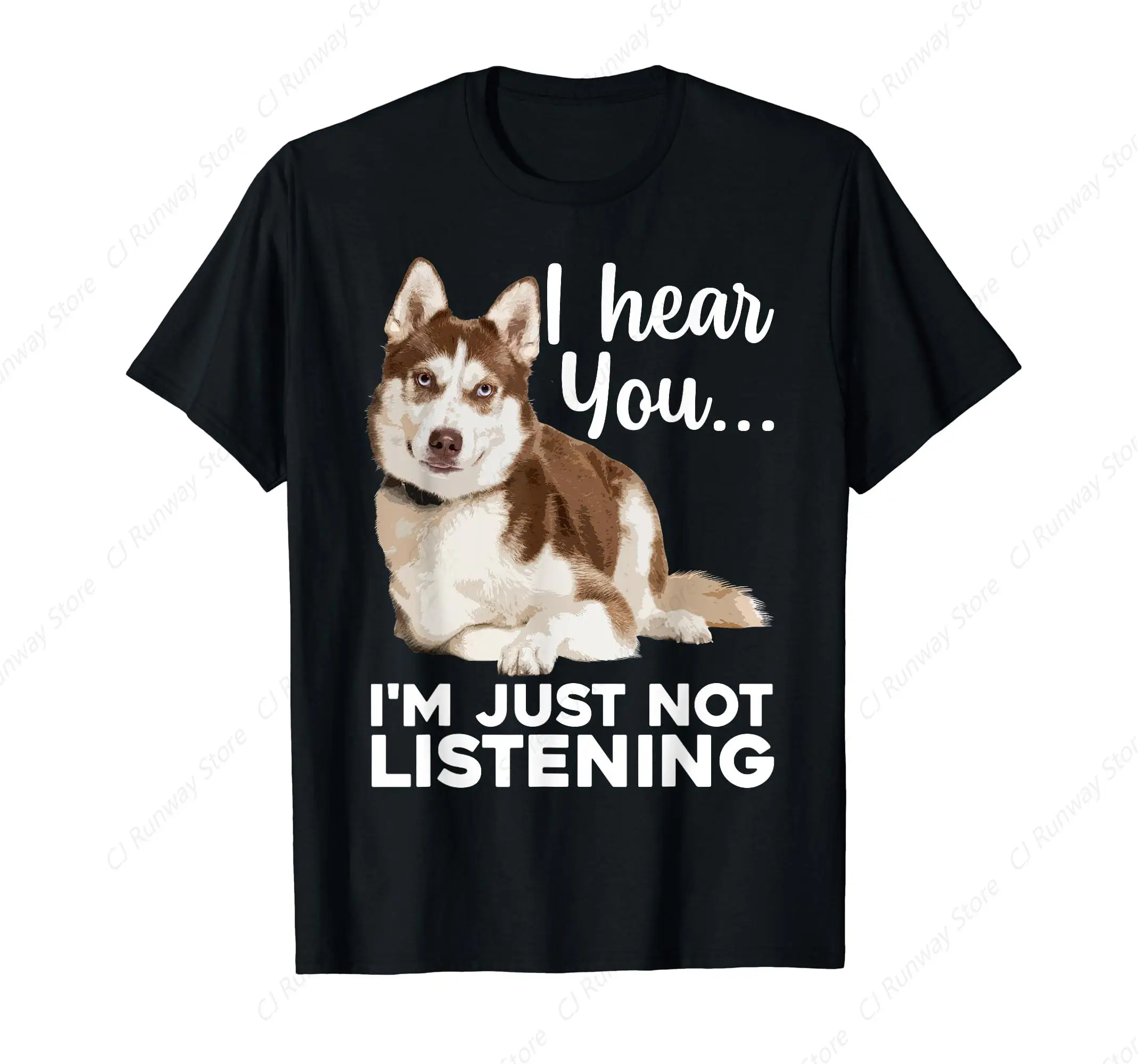 Funny Husky Dog Art For Men Women Siberian Husky Lover T-Shirt Rock T Shirt Hip Hop Streetwear T Shirt Heavy Metal Fashion