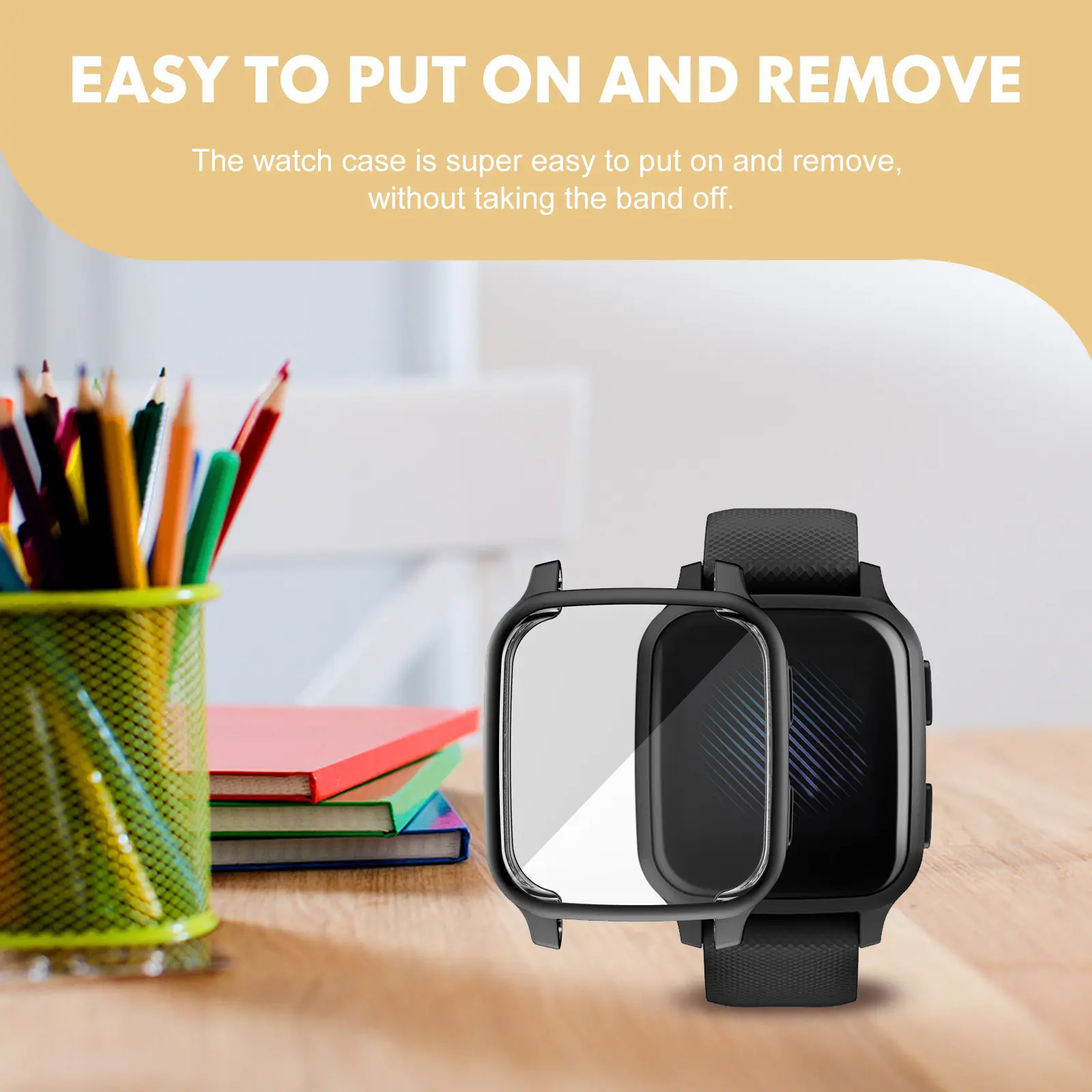 

Защитный чехол для часов, 3 шт., совместимый с Garmin Venu, защитный чехол от царапин, простая установка, легкий доступ к всем кнопкам