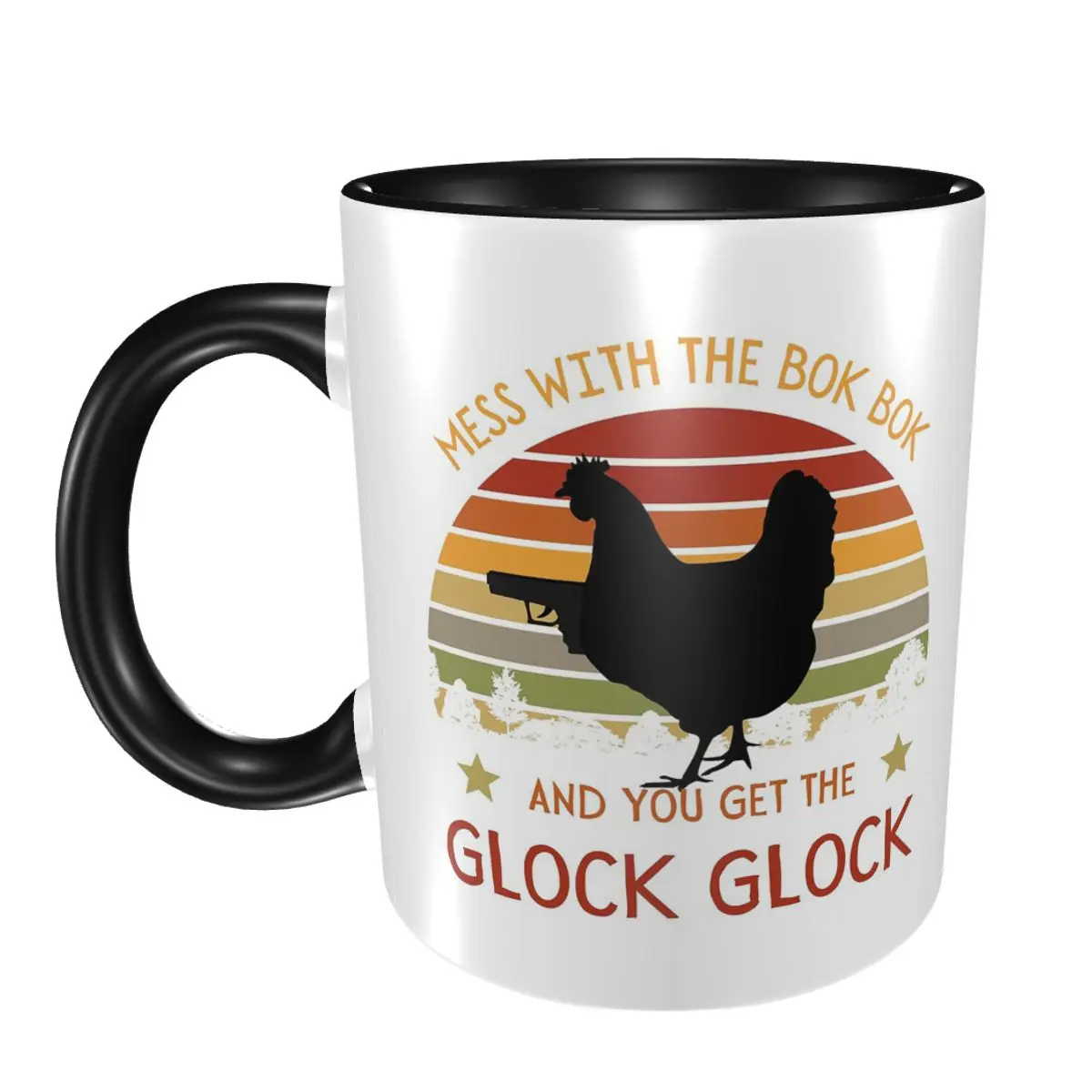 Poultry Rooster Farm Chicken Mug Funny Ceramic Coffee Cups Tea Mugs Milk Cup Drinkware Gift for Woman Man