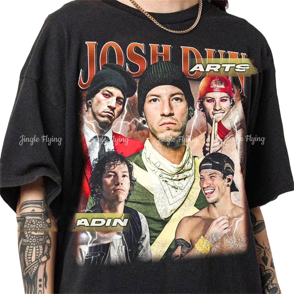 Josh Dun Unisex Softstyle T-Shirt Printable Retro Design Tribute Aesthetic Crewneck Sweatshirt Trendy Tee