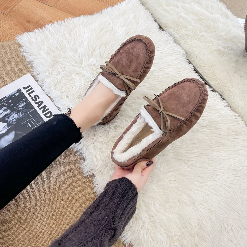 Soft Soled Shoes Large Cotton Autumn Winter Women Plush Thickened Trend Hard Wearing Breathable Comfortable Lightweight