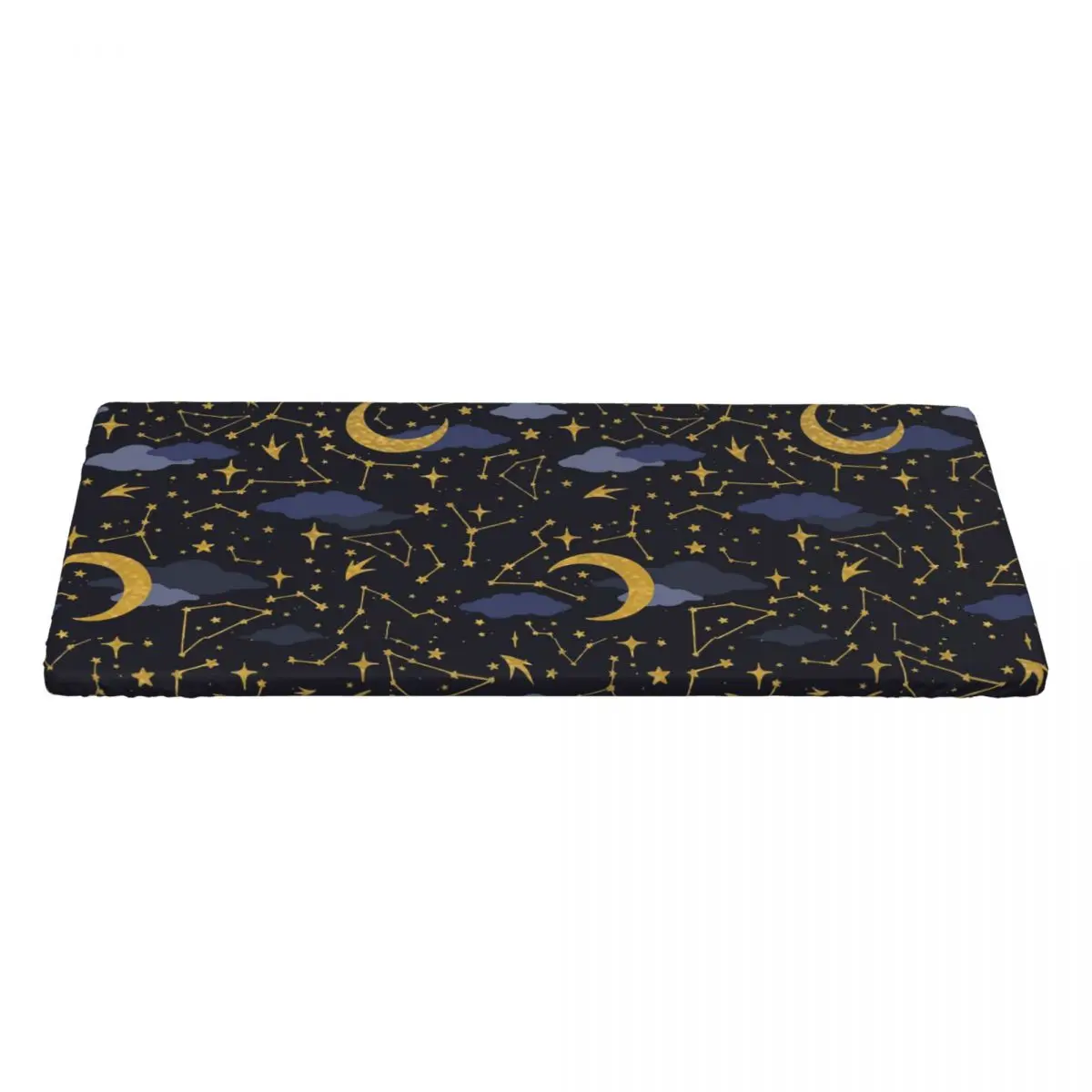 Night Sky Golden Celestial Stars Zodiac Constellations Custom Rectangular Tablecloth Oilproof Table Cover for Party Table Cloth