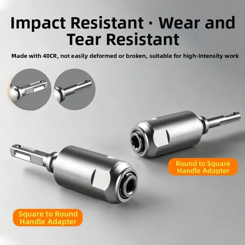 Rotary Hammer Converter AS SHOWN Hammer Drill Adapter High Torque Resistance Buffer Spring Mechanism Tool-free Installation
