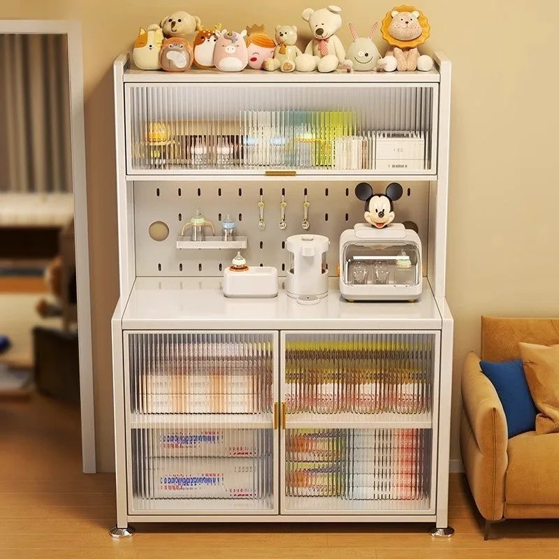 

Sideboards Carbon Steel Kitchen Cabinet Household Living Side Cabinet Stove Tableware Kitchen Cabinets Dustproof Storage Locker