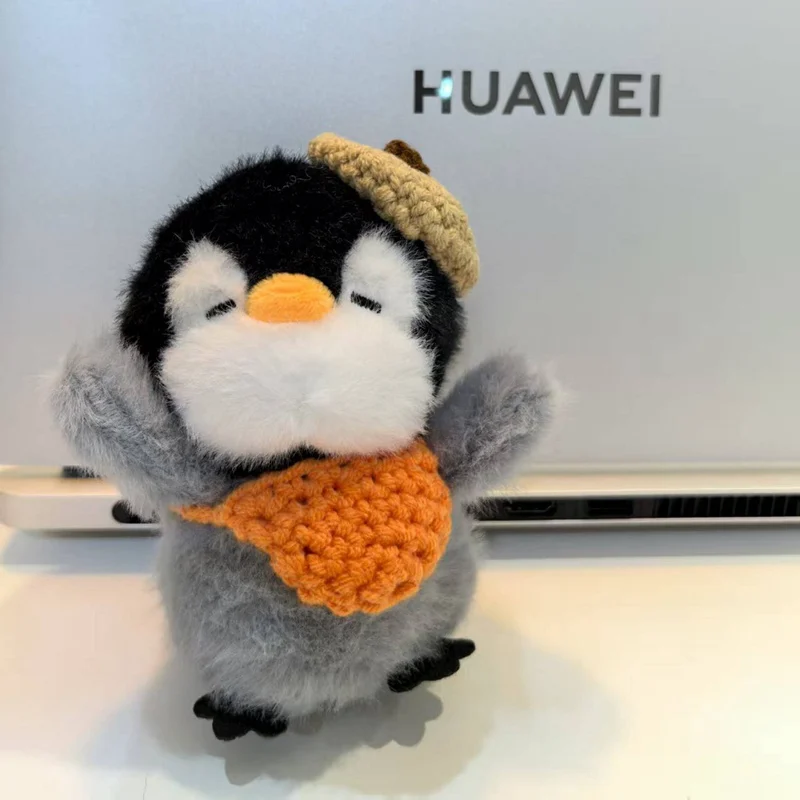10cm Wear A Hat Backpack Penguin Decoration Plush Toy Gift Keychain Cute Doll Pendant Lovely Penguin Dolls Holiday Birthday Gift
