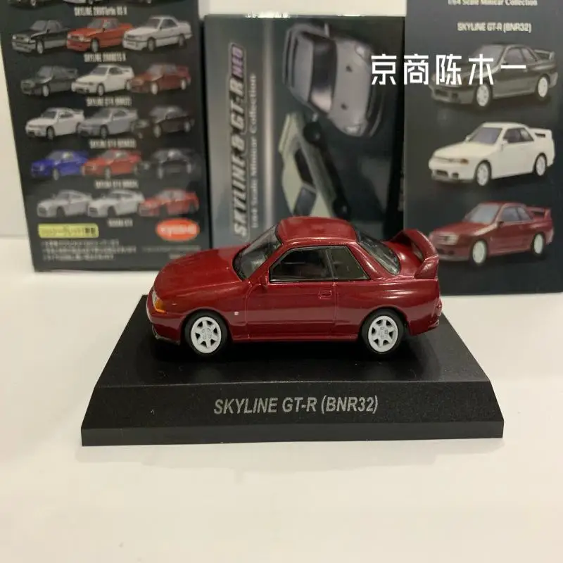 1:64 KYOSHO Nissan skyline GT-R BNR32  Diecast Collection Simulation Alloy Car Model Children Toys