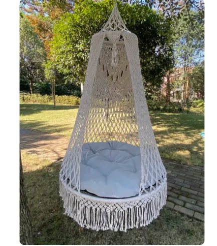 Handmade Interior Weaving Hanging Chair Hanging Basket Bohemian Balcony Swing Home Living Room Adult Hammock