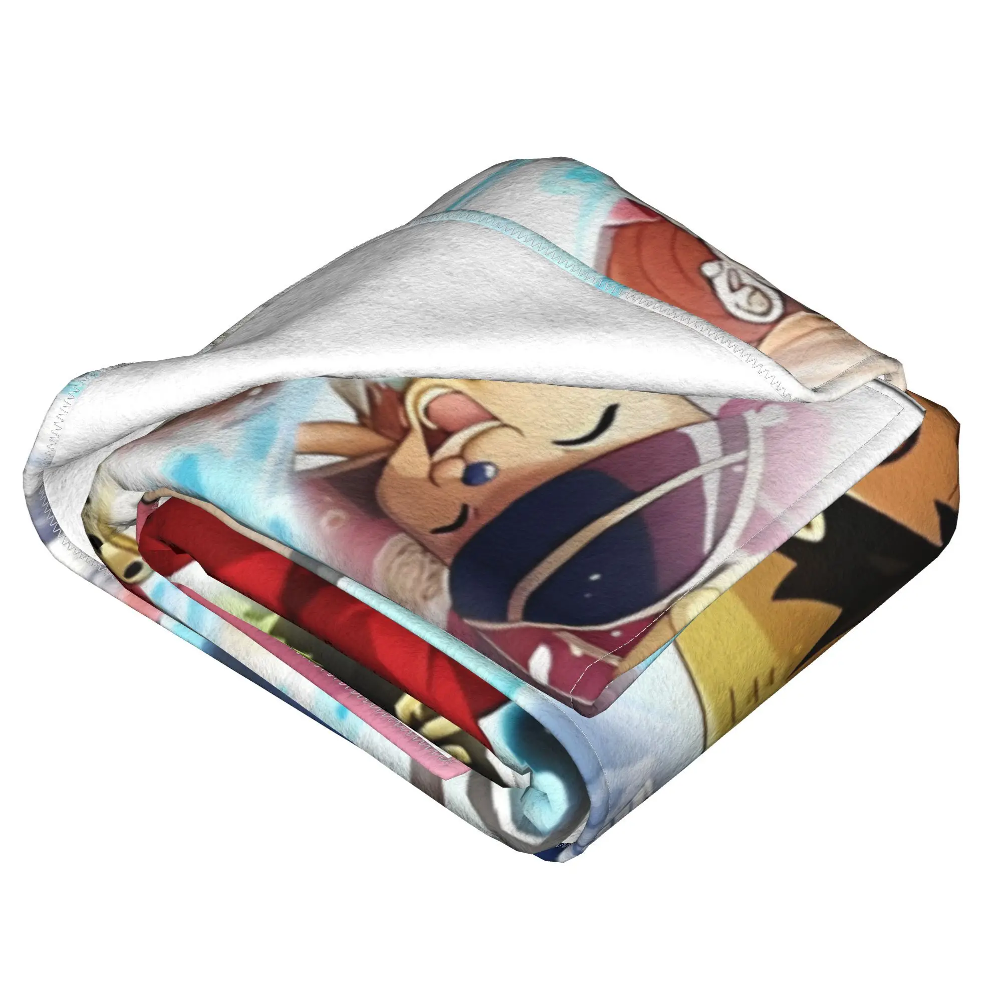 Super Soft Luffy One Piece  Throw Blanket Premium Flannel Fleece Lightweight  Bed Blanket Fuzzy Plush Blankets All Season Use
