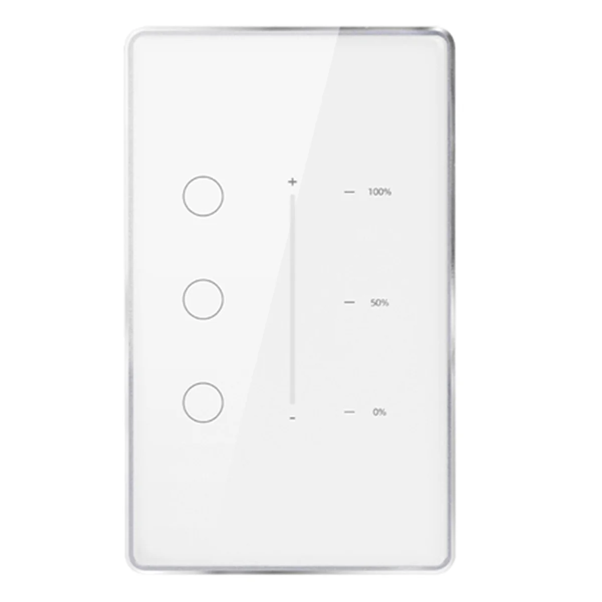 Tuya Zigbee 3 Gang Dimmer Light Switch Tuya/Smart Life APP Remote Control US EU Standard Switch Percentage Control(B)