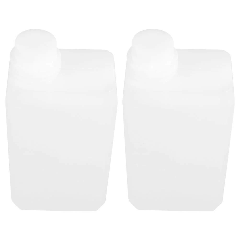 

2 Pcs Side Mouth Empty with Caps Liquids Containers for Water Hdpe