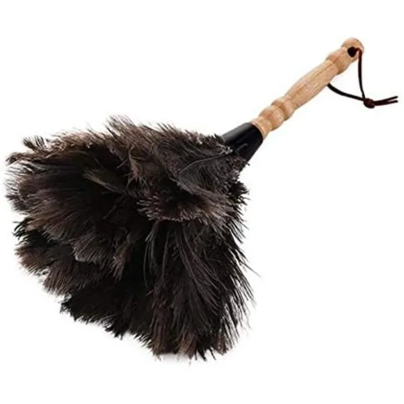 30/38/40cm Anti-Static Ostrich Feather Fur Brush Duster Dust Cleaning Tool  Wooden/Plastic Handle Household Clean Up