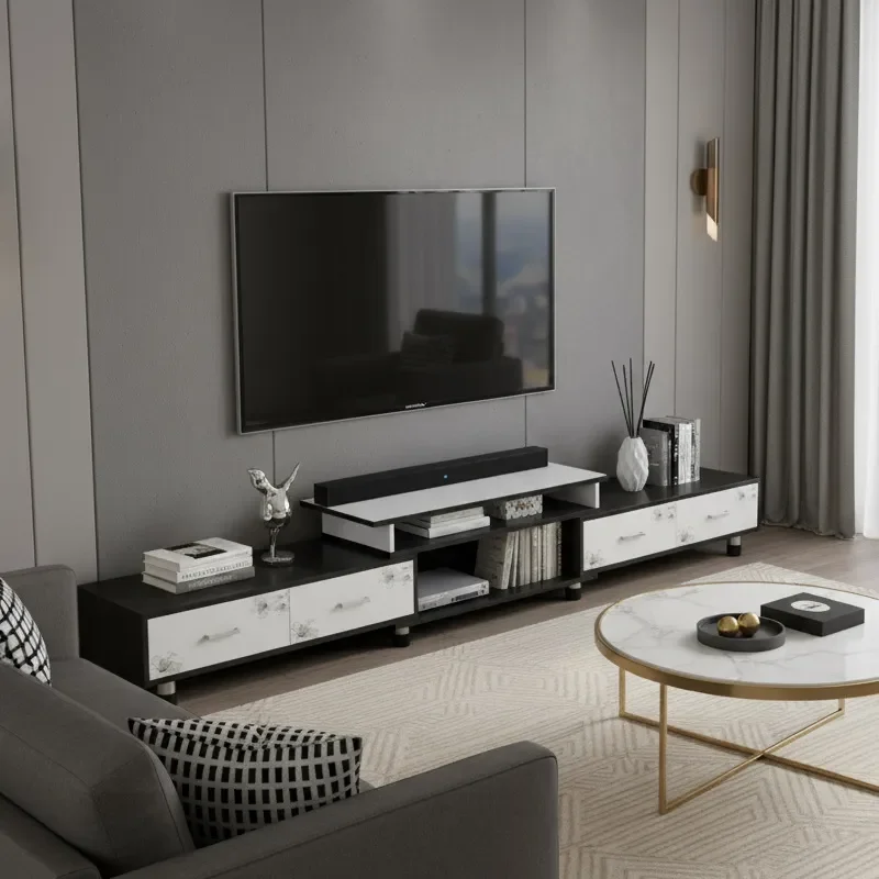 for Modern Small TV Cabinet Locker Simple Household Living Room Rental Room Retractable Storage Unit