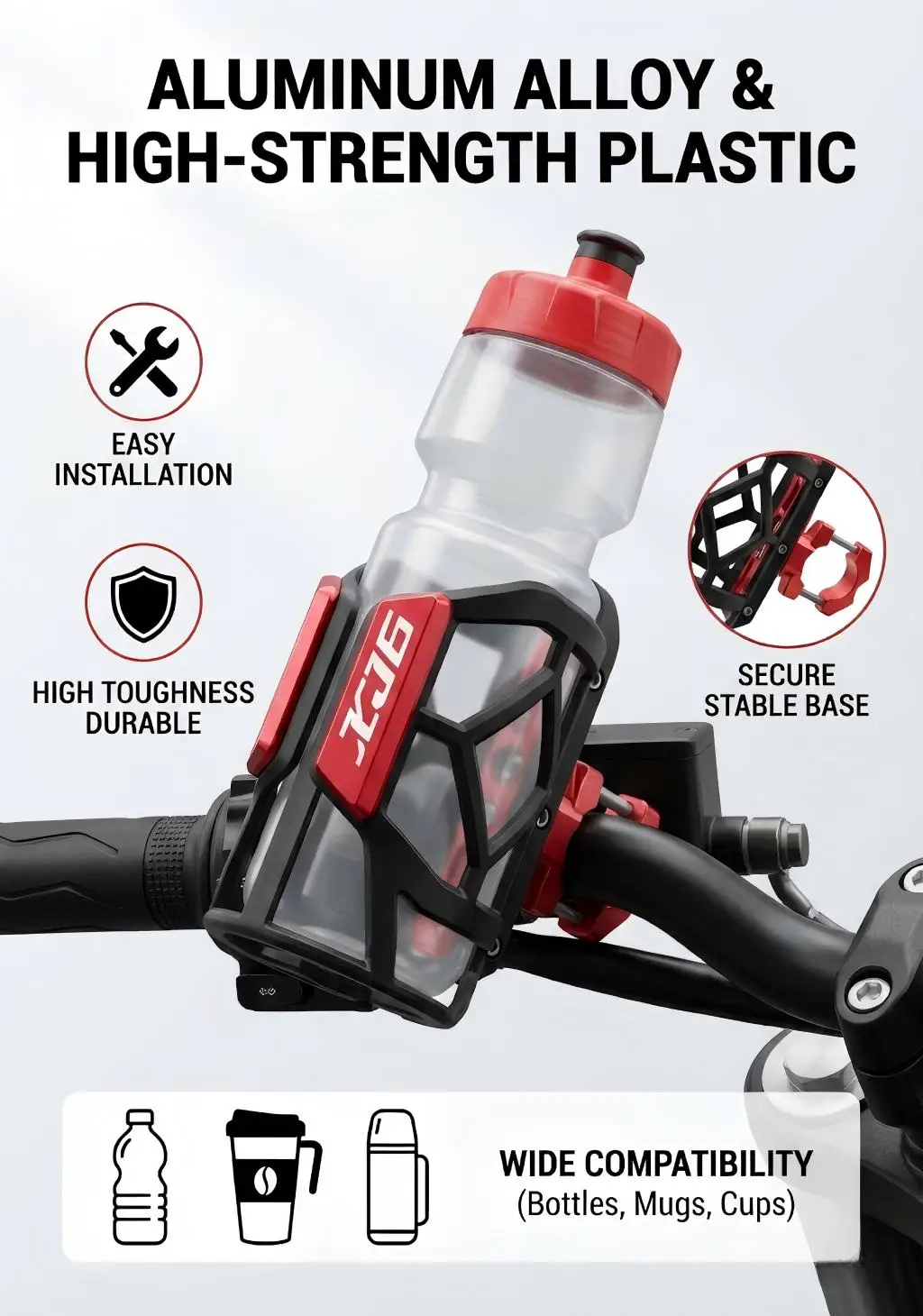 

Для YAMAHA XJ6 DIVERSION XJ6 2018-2025 Универсальный высококачественный держатель для напитков/воды для мотоцикла