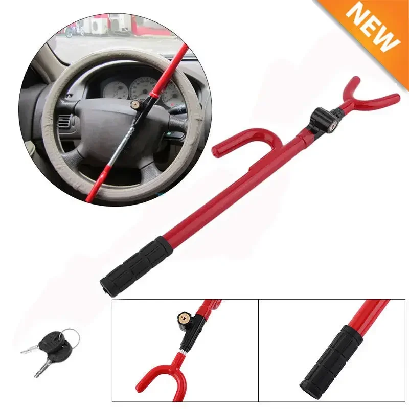 Car Steering Wheel Lock Safety Self-defense U-shaped  Retractable Anti-theft