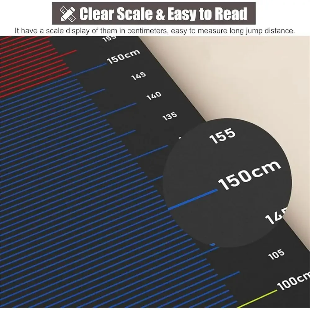 Portable Long Jump Mat with Storage Bag for Measuring Jumps on Various Surfaces