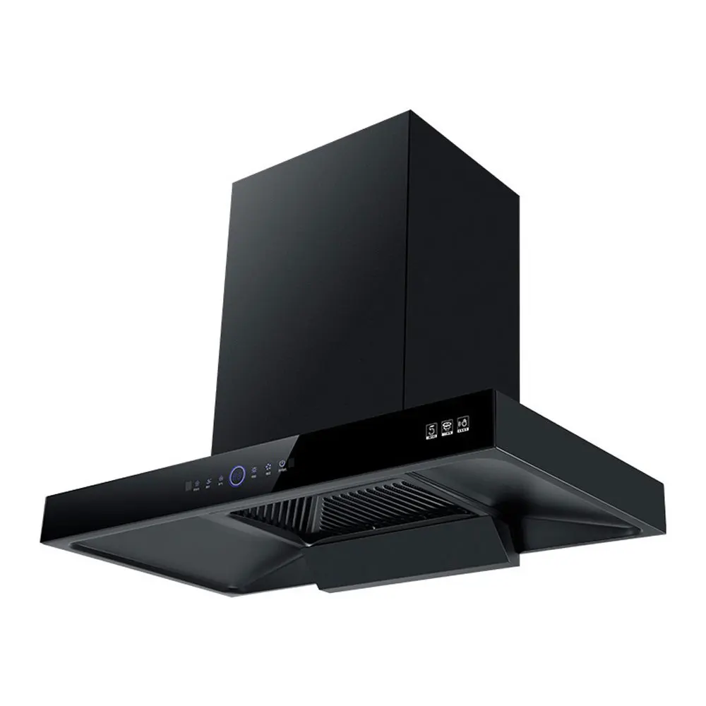 900mm household range hood kitchen large suction top suction T-type range hood body touch automatic cleaning range hood