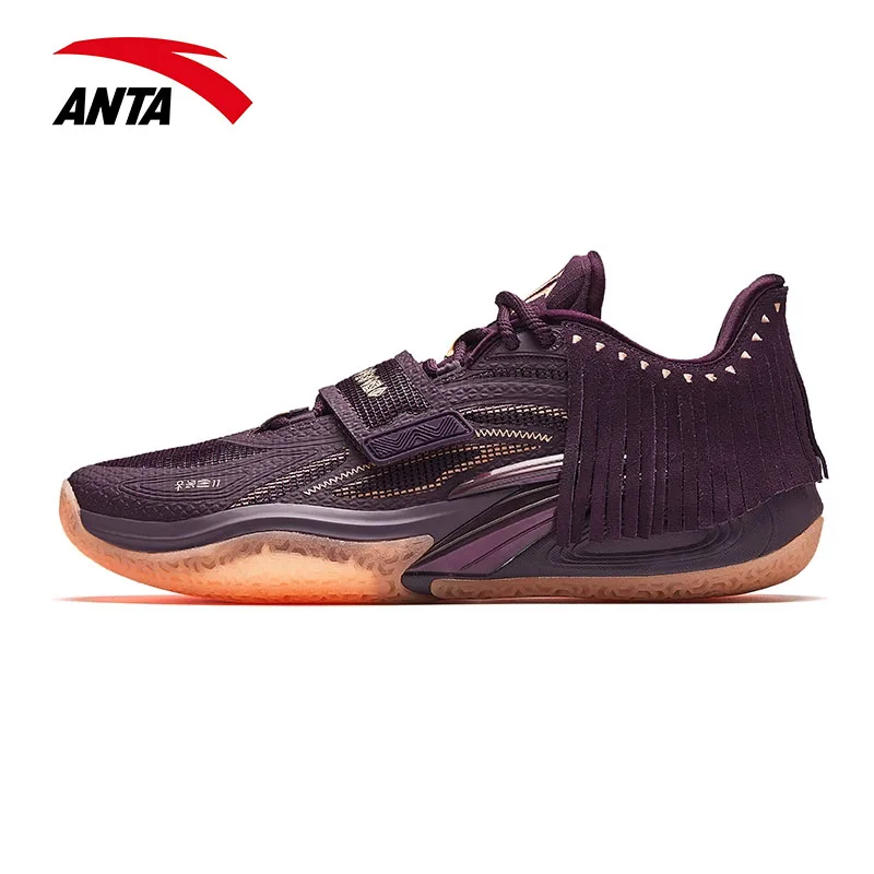 ANTA Men's Basketball Shoes Irving Generation Purple Chief Nitrogen Technology Wear resistant Low cut Sports Shoes