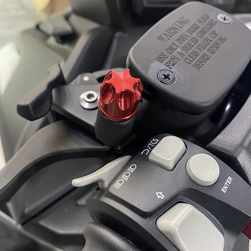 M10 * 1.25 ل SYM Joymax Cruisym 300 كروز Gts 300i مرآة ثقب التوصيل غطاء الترباس دراجة نارية CNC مرآة الرؤية الخلفية مسامير الزخرفية #6