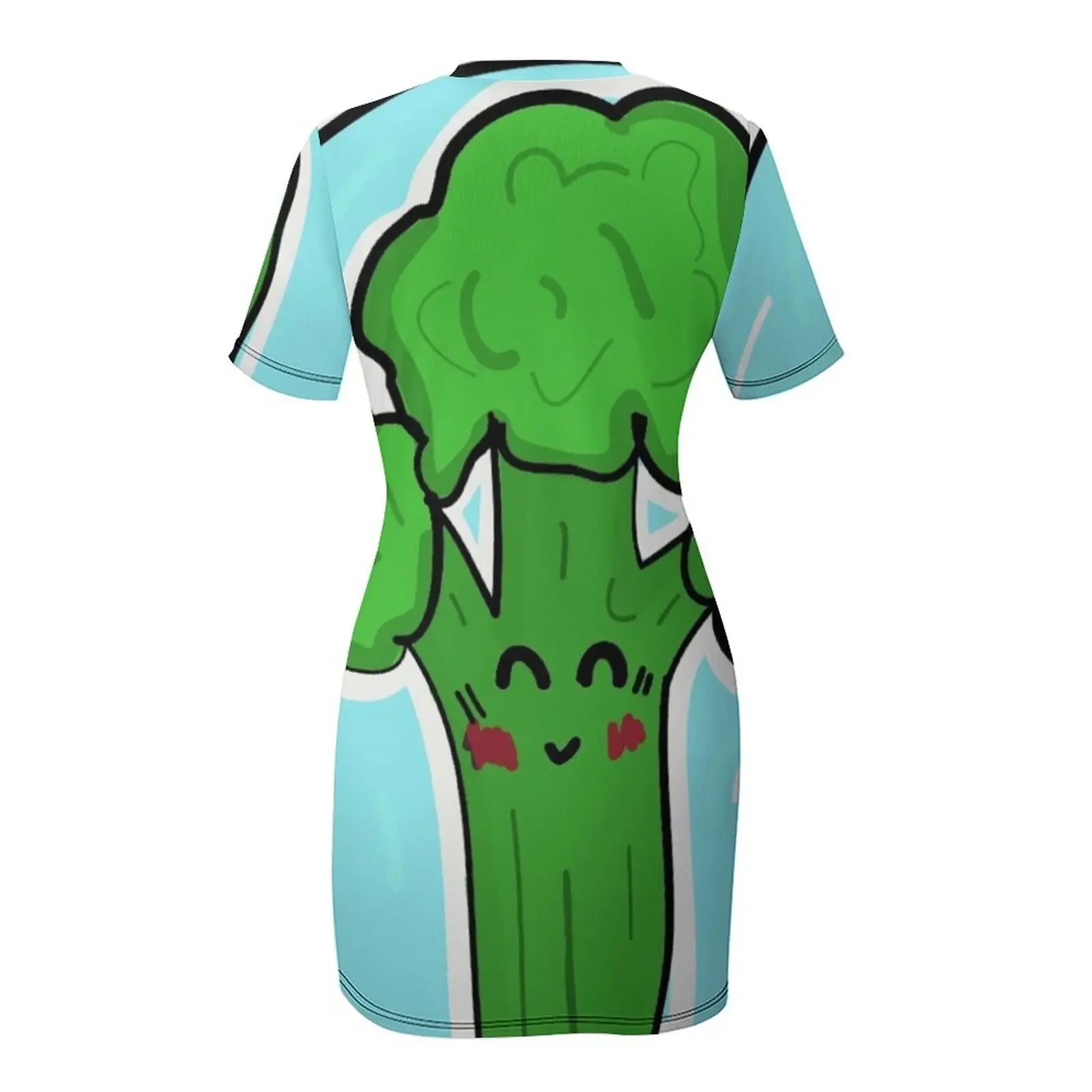 ชุดเดรสแขนสั้นลาย Eat ur vegtables สำหรับงานแต่งงาน งานพรอม งานราตรี ปี 2025