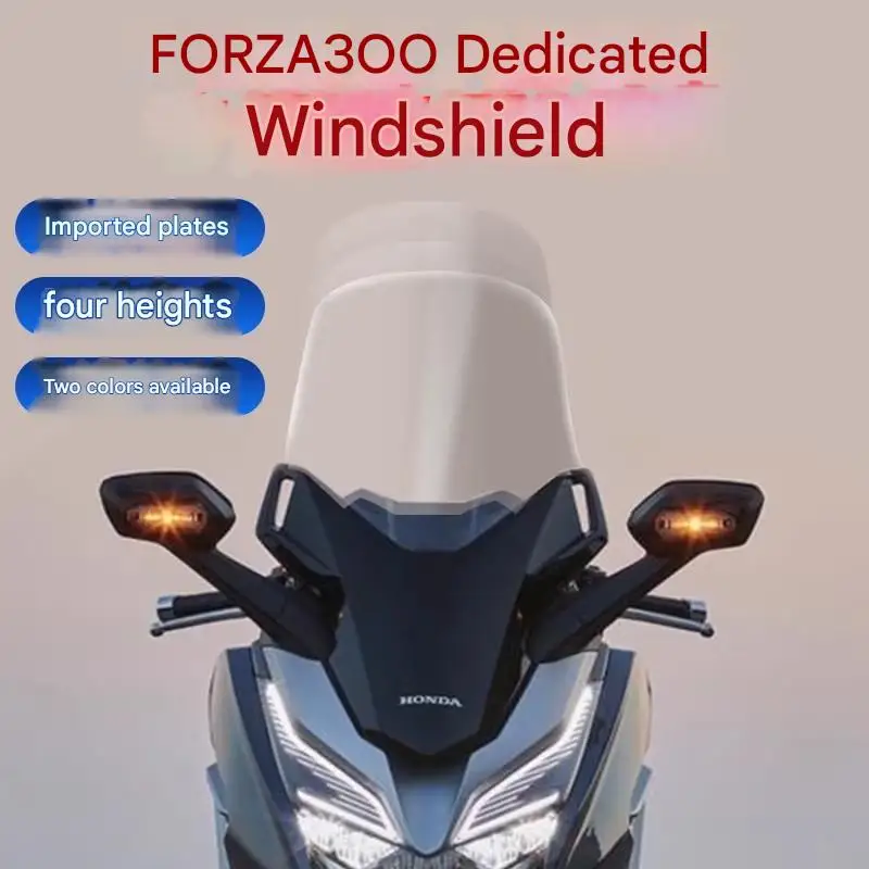 Optimized Height Windshield for Honda NSS350 Forza 300, PC Construction Rain Wind Shield