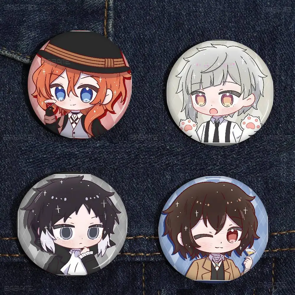 Anime Bungo Stray Dogs Creative Tinplate Soft Button Pins Animal Icon Brooch Lapel Backpack Badge Accessories Pin